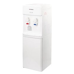Кулер для воды SONNEN FS-03, напольный, нагрев/компрессорное охлаждение, шкаф, 2 крана, белый, 452421
