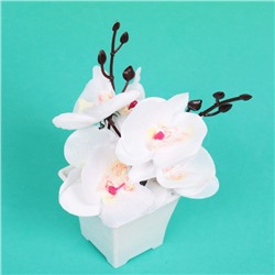 Цветы искусственные "Орхидейная фантазия" цвет белый 41683