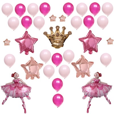 Воздушные шары "Принцесса" (набор 35 штук) +лента пвх 5м