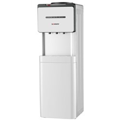 Кулер для воды SONNEN FSE-03, напольный, электронное охлаждение/нагрев, шкаф, 3 крана, белый/черный, 453979