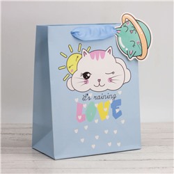 Пакет подарочный (S) "Kitten love", (18*23*10)