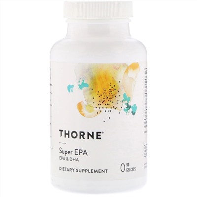 Thorne Research, Super EPA, ЭПК и ДГК, 90 капсул