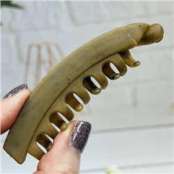 Заколка "Банан" (мраморный пластик) для волос Размер 10 см БН 7