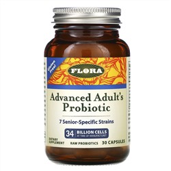 Flora, Udo's Choice, улучшенная формула пробиотика для взрослых, 30 капсул в растительной оболочке