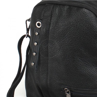 Сумка женская натуральная кожа RM-H-3867, (рюкзак) 1отд, 4внутр+4внеш/карм, черный 232970