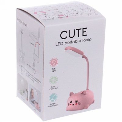 Настольная лампа "Marmalade-Котик" LED цвет розовый