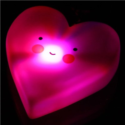 Брелок светящийся "Добрый сон-Сердце" LED с датчиком прикосновения