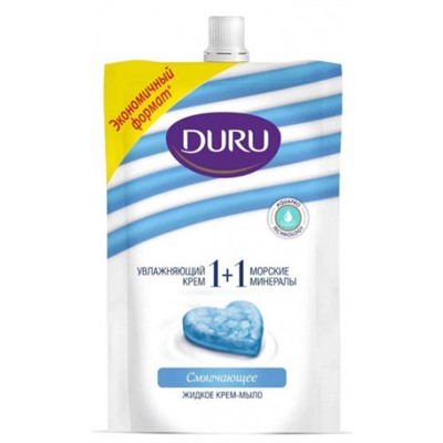 Жидкое крем-мыло Duru (Дуру) 1+1 Морские минералы Дой-пак, 450 мл