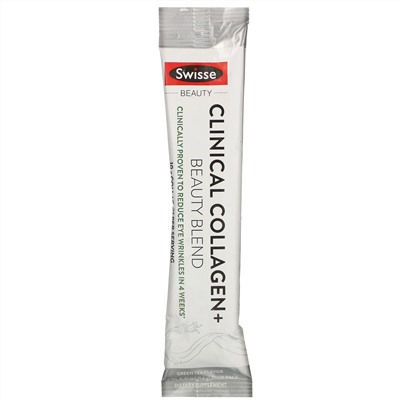 Swisse, Clinical Collagen+ Beauty Blend, Green Tea Flavor, 30 Stick Packs, 0.41 oz (11.6 g) Each