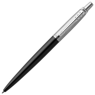 Ручка шариковая PARKER “Jotter Plastic CT“, корпус черный, детали из нержавеющей стали, блистер, синяя, 2096873