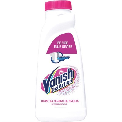 Жидкий пятновыводитель + отбеливатель для белого белья Vanish Oxi Action 450 мл