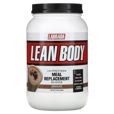 Labrada Nutrition, Lean Body, Hi-Protein Meal Replacement Shake, Chocolate, 2.47 lbs (1120 g)