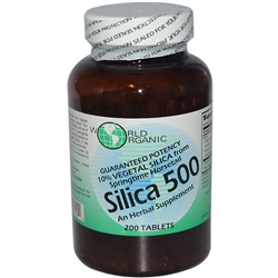 World Organic, Silica 500, 200 таблеток