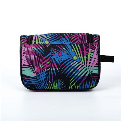 Косметичка-сумка, отдел на молнии, наружный карман, с ручкой, цвет чёрный, «Пальма»