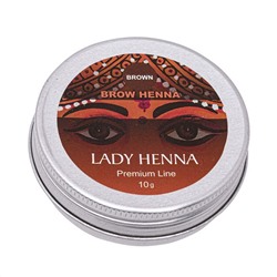 Краска для бровей на основе хны коричневая, Lady Henna Premium Line