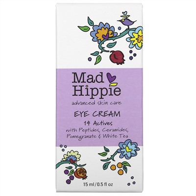 Mad Hippie Skin Care Products, Крем вокруг глаз, 13 активных компонентов, 0,5 жидкой унции (15 мл)