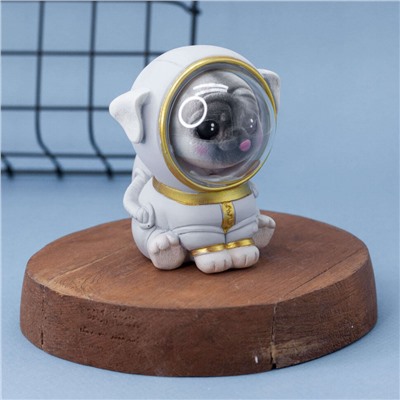 Ночник "Dog space suit", black