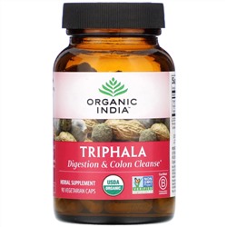 Organic India, трифала, 90 вегетарианских капсул