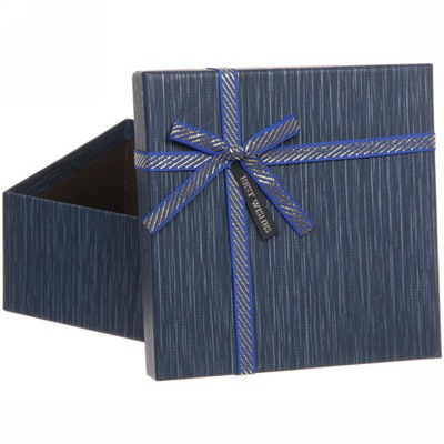 Коробка подарочная "Страсть" , цвет синий, 17*17*8 см