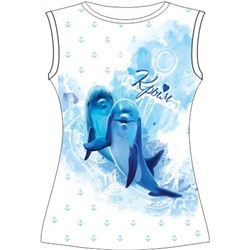Подростковая футболка Дельфин акварель (L)