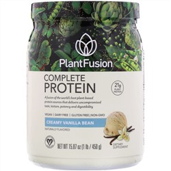 PlantFusion, Complete Protein, Creamy Vanilla Bean, 15.87 oz (450 g)