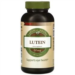 GNC Natural Brand, Lutein, 20 mg, 60 Capsules