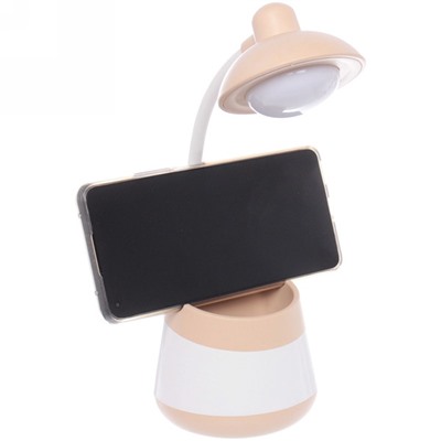 Настольная лампа "Marmalade-Фонарь" LED цвет желтый, с подстаканником и держателем для телефона