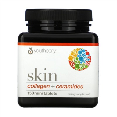 Youtheory, Skin, Collagen + Ceramides, 150 Min Tablets