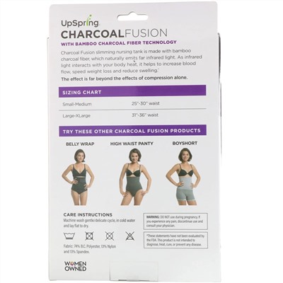 UpSpring, Charcoal Fusion, Slimming Nursing Tank, S-M, 1 Tank