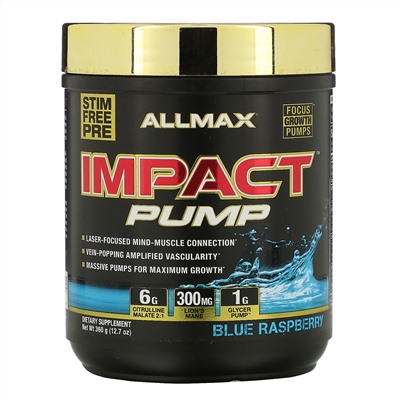 ALLMAX Nutrition, Impact Pump, Blue Raspberry, 12.7 oz (360 g)