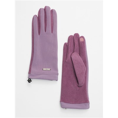 Классические перчатки демисезонные женские фиолетового цвета 610F