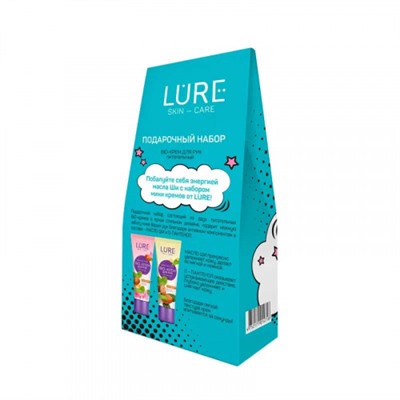 Подарочный набор Lure (Лур) Lovely Joy: Bio-крем для рук питательный с маслом ши и D-пантенолом, 2 шт по 40 мл