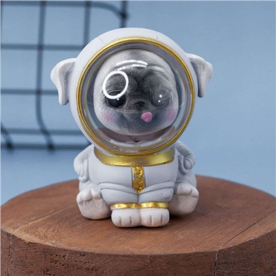 Ночник "Dog space suit", black