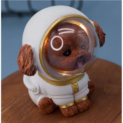 Ночник "Dog space suit", brown