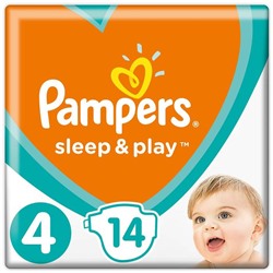 Подгузники Pampers Sleep&Play Maxi (9-14 кг), 14 шт