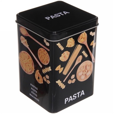 Банка для продуктов металлическая "Black style" Pasta 1100мл