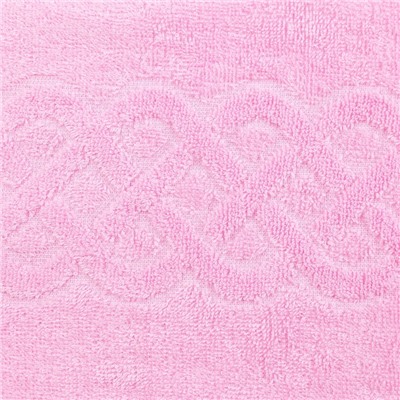Полотенце махровое «Plait» цвет розовый, 100х150