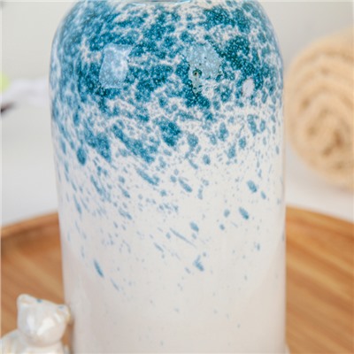 Дозатор для жидкого мыла Доляна «Мишутка», 550 мл, цвет голубой