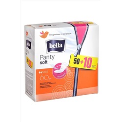 Bella, Женские ежедневные прокладки bella panty soft 50+10 шт. Bella