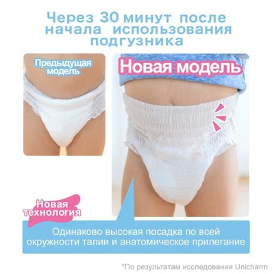 Подгузники-трусики MOONYMAN для девочек, XXL (13-28 кг), 26 шт