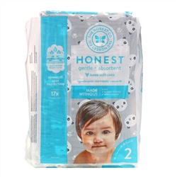 The Honest Company, Honest Diapers, Size 2, 12 - 18 Pounds, Pandas, 32 Diapers