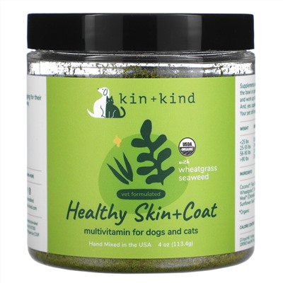 Kin+Kind, Healthy Skin + Coat, For Dogs and Cats, 4 oz (113.4 g)