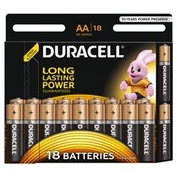 Батарейки алкалиновые Duracell (Дюраселл) Basic AA 1,5V LR6 MN 1500 (18 шт)