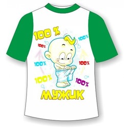 Детская футболка 100% мужик №1