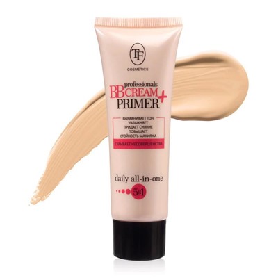 Увлажняющий тональный крем TF Prof BB Cream+Primer, тон 01 светлый