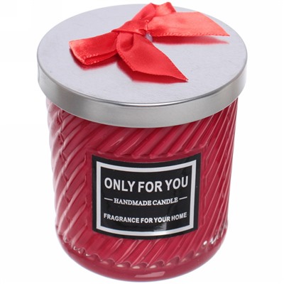 Свеча "Only For You-Anastasia" 7*7,5см в подсвечнике, в коробке, цвет красный X003
