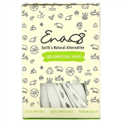 Earth's Natural Alternative, Compostable Knifes, 100 Pack