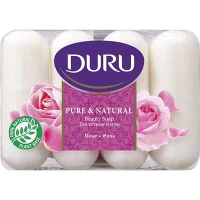 Туалетное мыло Duru (Дуру) Роза, 4 шт*85 г
