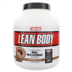 Labrada Nutrition, Lean Body, высокопротеиновый коктейль, заменитель пищи, шоколад, 4,63 фунта (2100 г)