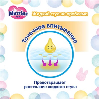 Подгузники Merries M (6-11 кг), 64 шт